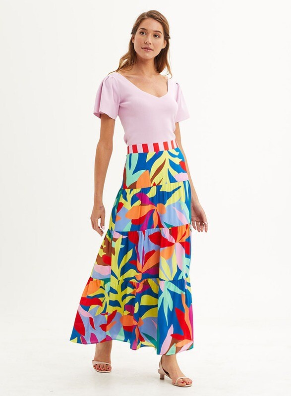 Marie Oliver Mckenzie Skirt - Tropical Leaf Marie Oliver Mckenzie Skirt - Tropical Leaf