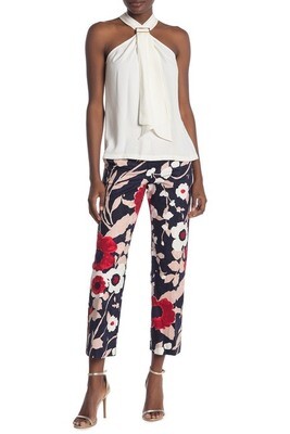 Trina Turk Mercury Pant Navy Floral - 6 Trina Turk Mercury Pant Navy Floral - 6