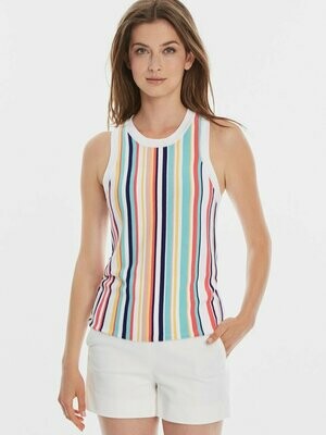 525 Rainbow Stripe Knit Tank - L 525 Rainbow Stripe Knit Tank - L