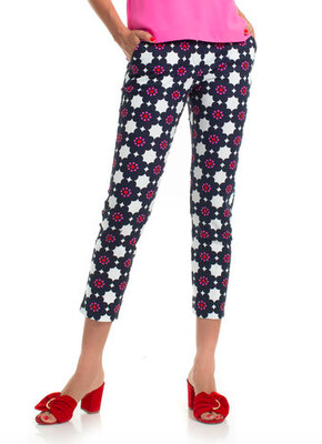 Trina Turk Moss Pant Black/Pink - 8 Trina Turk Moss Pant Black/Pink - 8