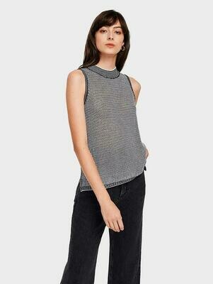 White + Warren Detail Black White Tank - L White + Warren Detail Black White Tank - L