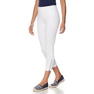 Lysse Side Zip White Legging - S Lysse Side Zip White Legging - S