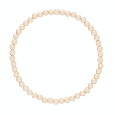 eNew Classic Gold Bead Bracelets - 4mm