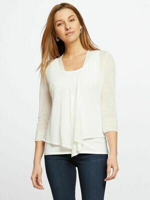 Nic + Zoe 4 way Cardi White 