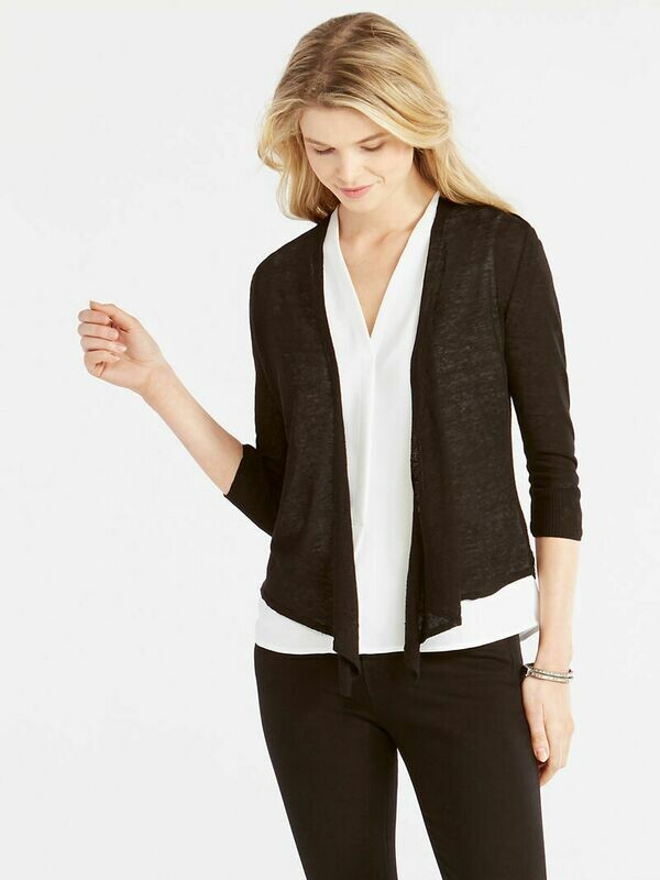 Nic + Zoe 4 Way Cardi Black