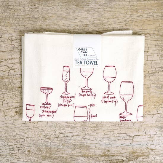 GCT Tea Towel - Wine Glasses