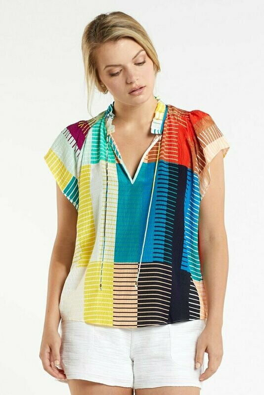 MO Francie Blouse Matchstick Multi MO Francie Blouse Matchstick Multi