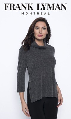 Frank Lyman Black/Grey Grommet Tunic Frank Lyman Black/Grey Grommet Tunic