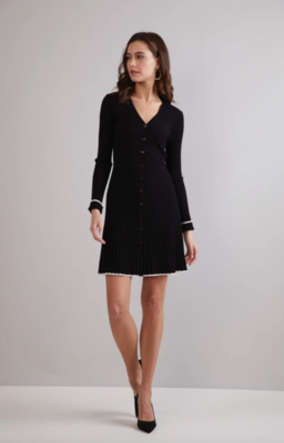 Shoshanna Jet Knit V Neck Dress Shoshanna Jet Knit V Neck Dress