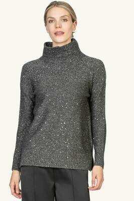 Lilla P Long Sleeve Turtleneck Sweater - Flint Lilla P Long Sleeve Turtleneck Sweater - Flint