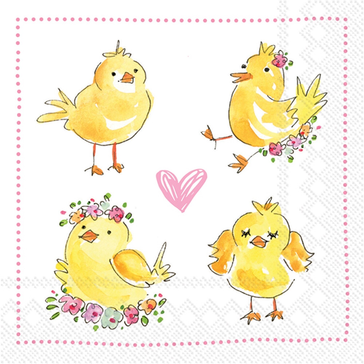 Cocktail Napkins - Easter Chicks