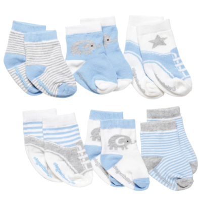 Blue Baby Socks - 6 PK