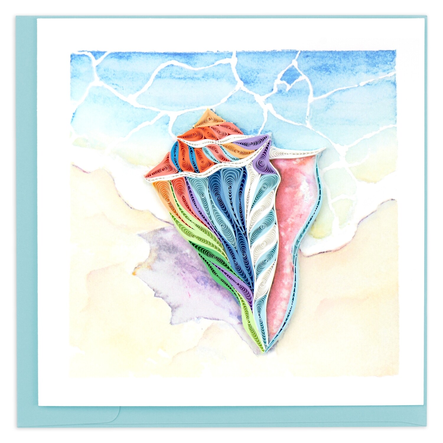 Quilling Cards - Rainbow Conch Shell
