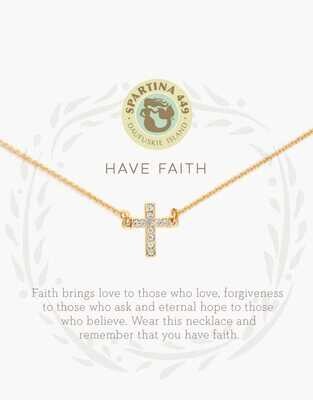 Spartina Sea La Vie Necklace 18” Have Faith/Cross