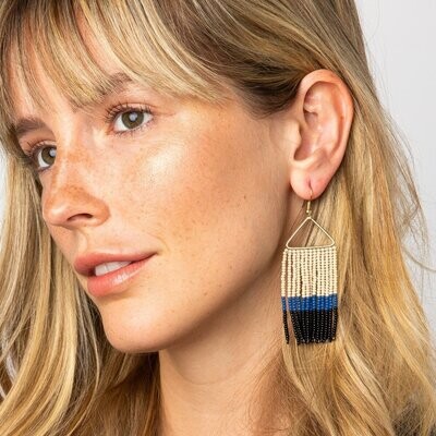 Ink + Alloy Beaded Triangle Earrings Ink + Alloy Beaded Triangle Earrings