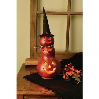 Reba Witch Tall Handcrafted Gourd