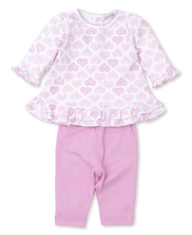 Kissy Hearts Legging Set Pink