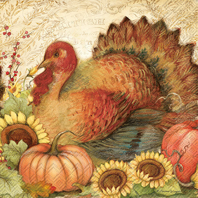 Cocktail Napkins - Filigree Turkey