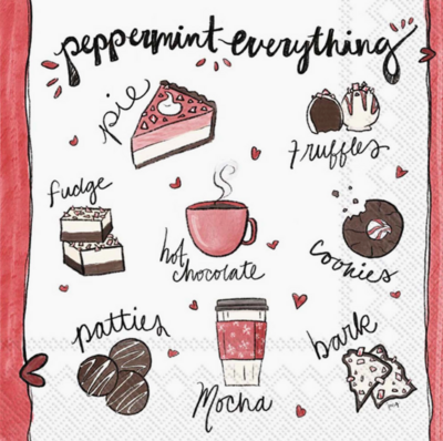 Cocktail Napkins - Peppermint Everything Cocktail Napkins - Peppermint Everything
