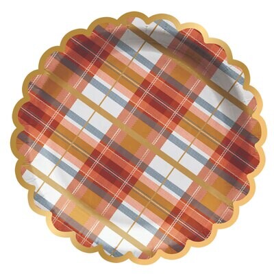 Fall Scalloped Paper Plates
