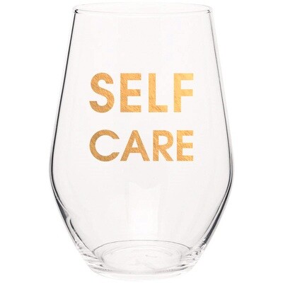 Self Care Stemless Wine Glass