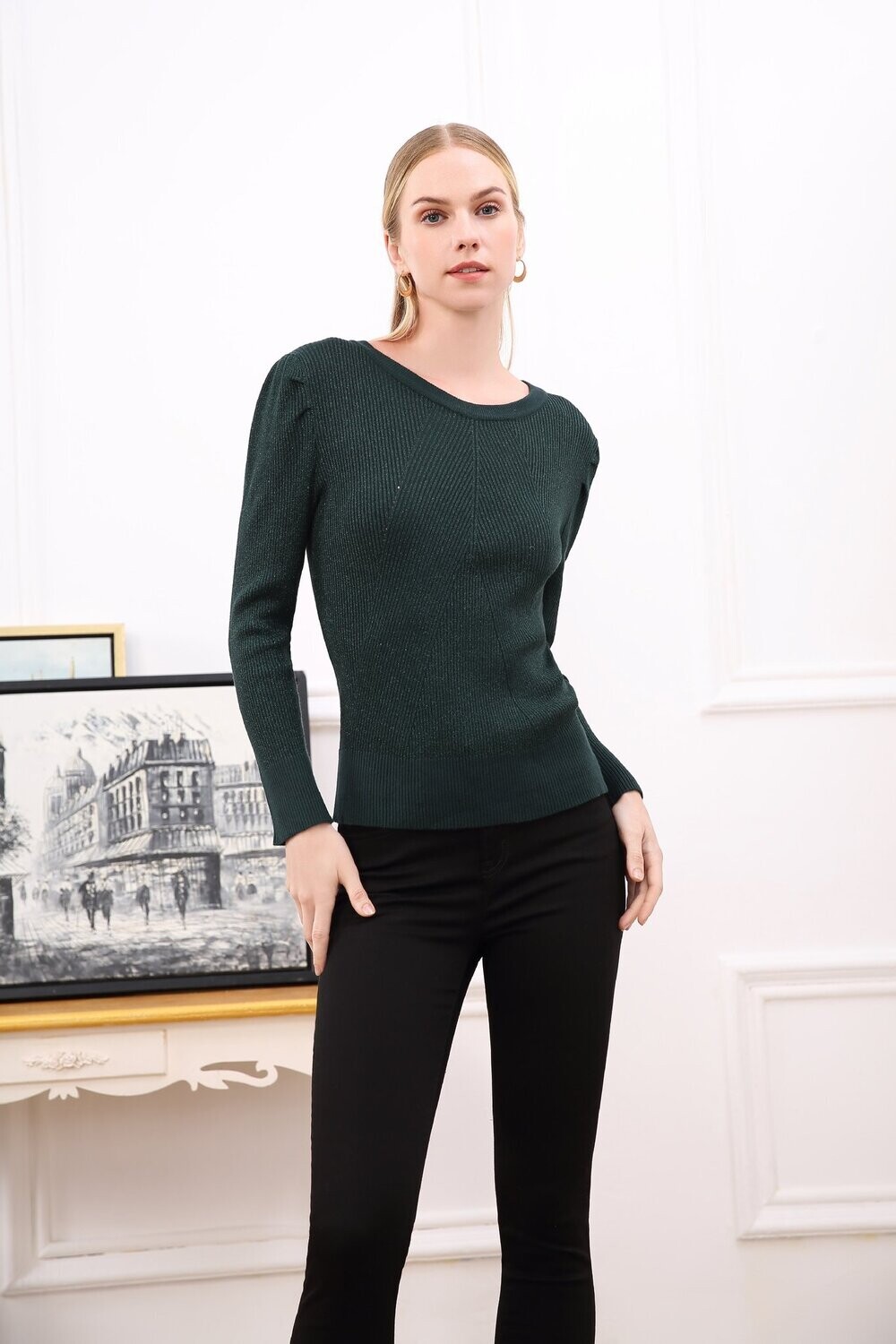 Julie Brown Spencer Green Sweater
