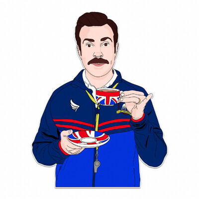 Ted Lasso Drinking Tea Magnet