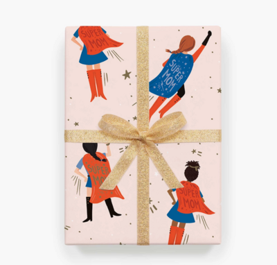 Rifle Paper Super Mom Wrapping Paper