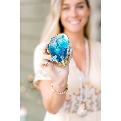 Grit & Grace Ocean Gilded Oyster Jewelry Dish