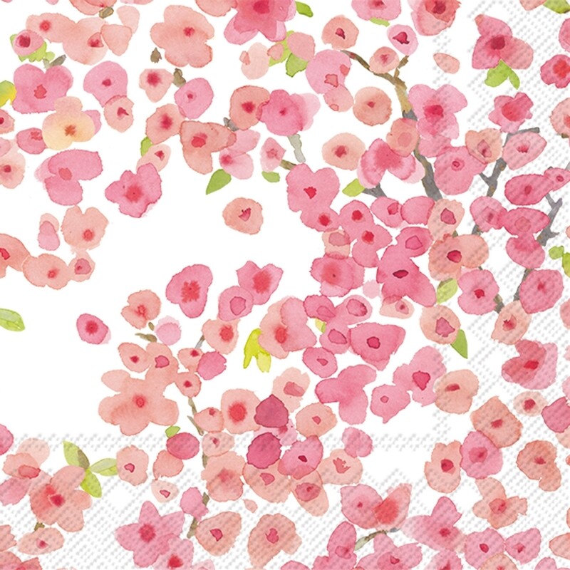 Cocktail Napkin - Cherry Blossom Pattern