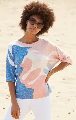 Nic + Zoe Shell Burst Sweater