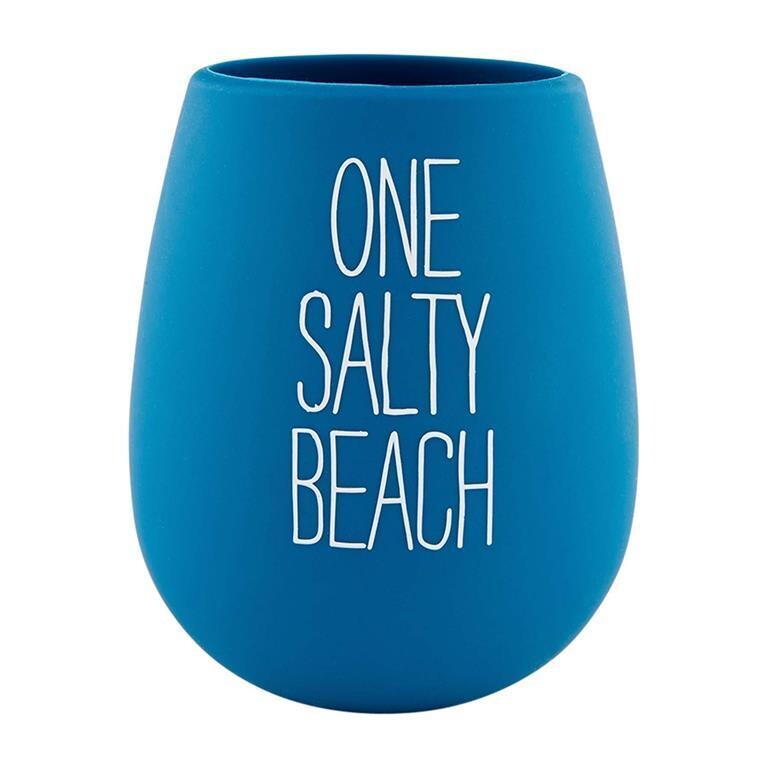 Salty Beach Wine Glass