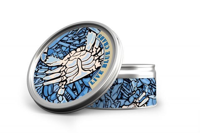 Blue Crab Travel Tin Candle
