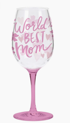 World's Best Mom Acrylic Wine Glass