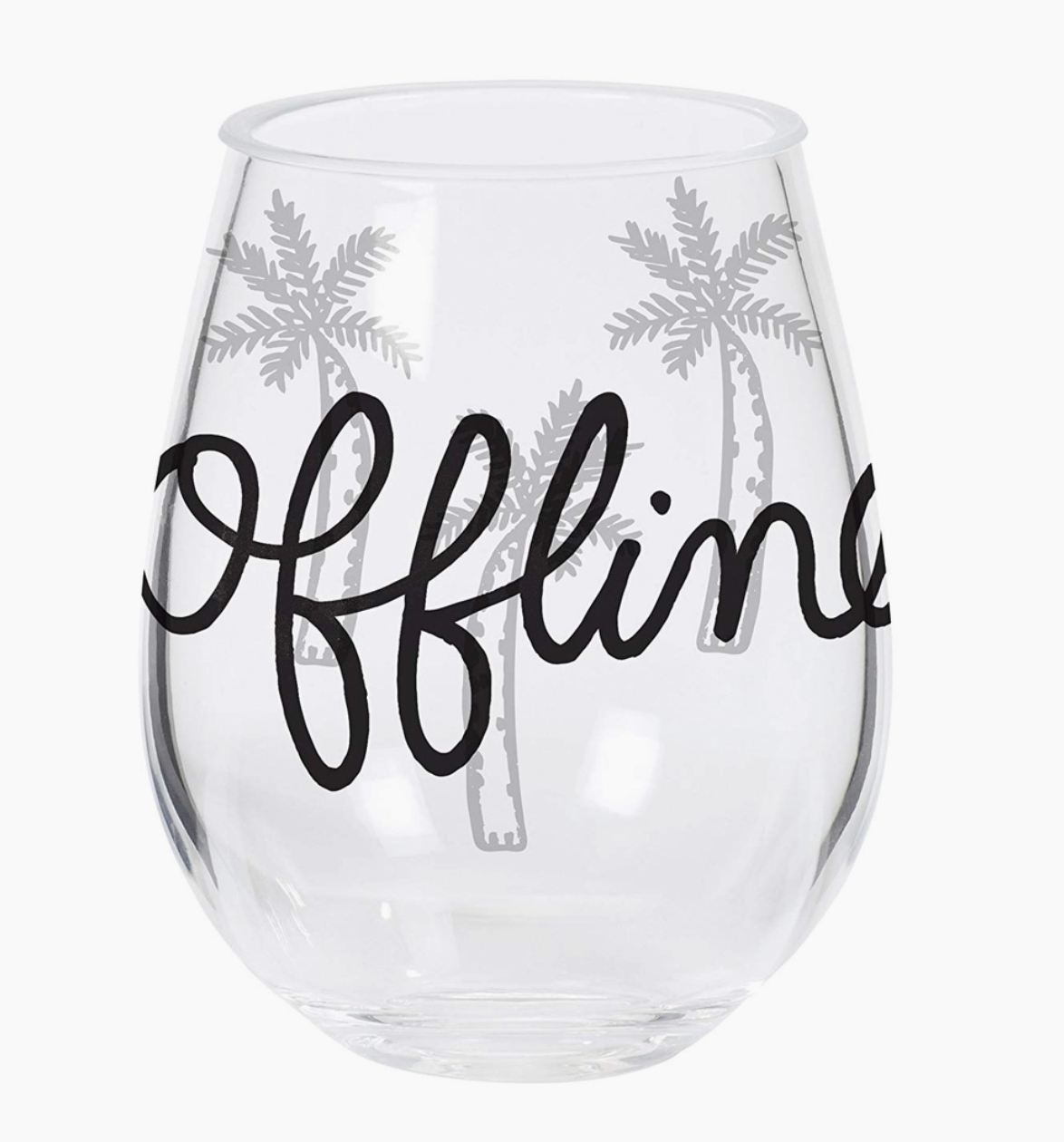 Offline Stemless Acrylic Wine Glass