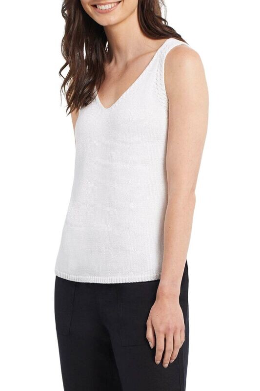 Tribal Sweater Cami White