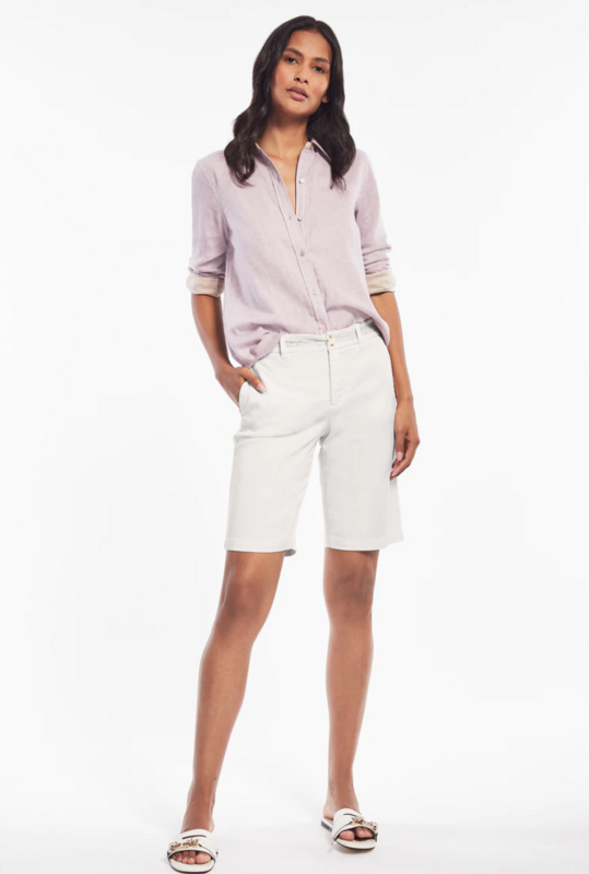 Ecru Nash Slim Bermuda Short White