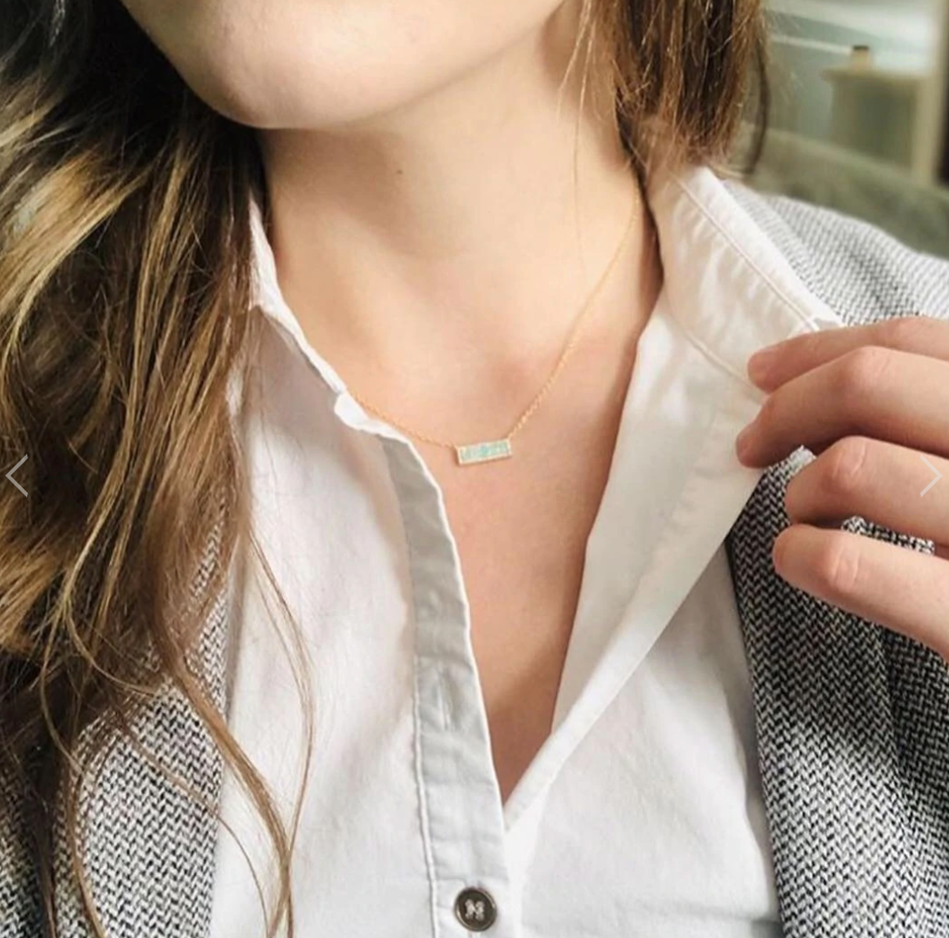 Kamaria Opal Bar Necklace