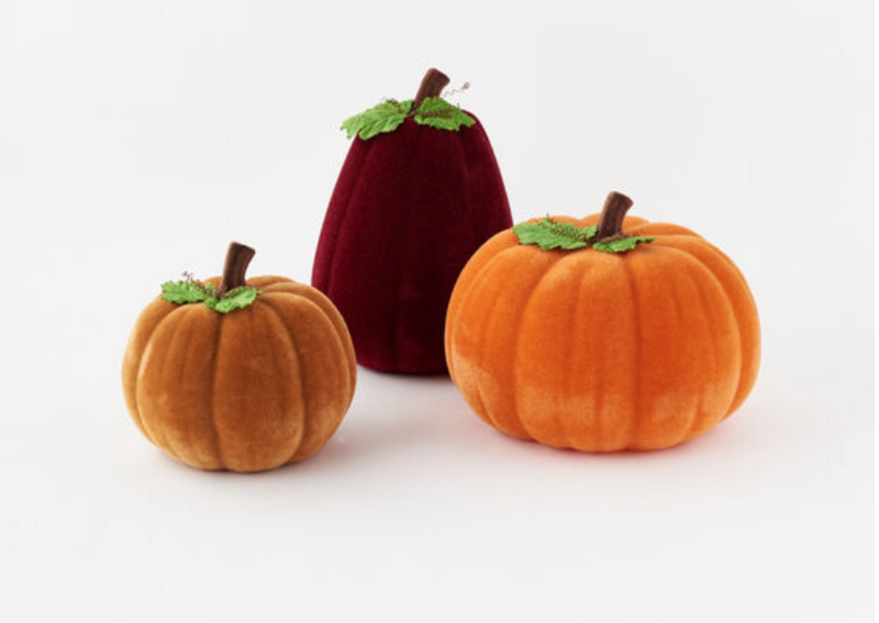 Harvest Flocked Pumpkin
