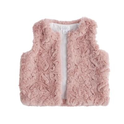 Child Pink Fur Vest