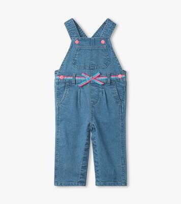 Hatley Spring Blue Pleated Denim Baby Overalls