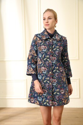 Julie Brown Millie Homespun Floral Coat