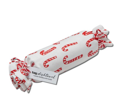 Candy Cane Cracker Dishtowel