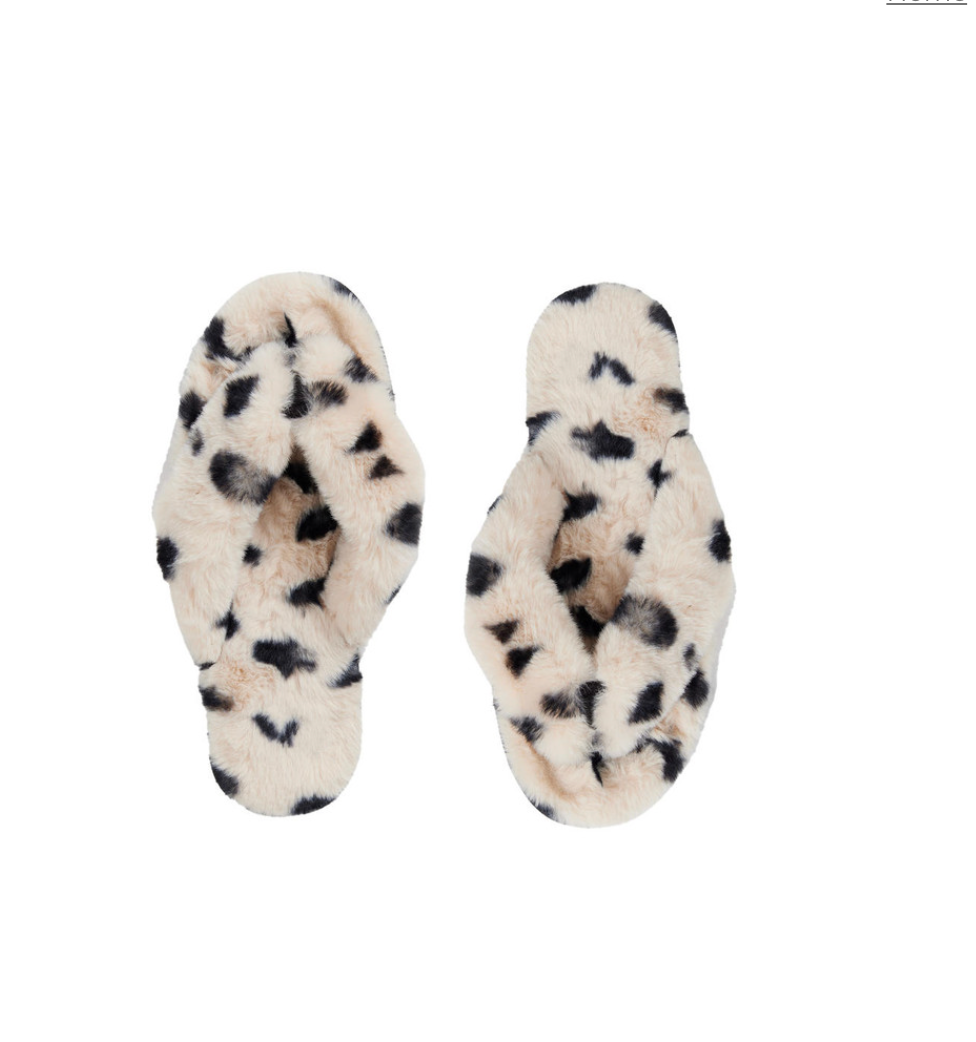 Fab Fur Flip Flop Slippers Cheetah