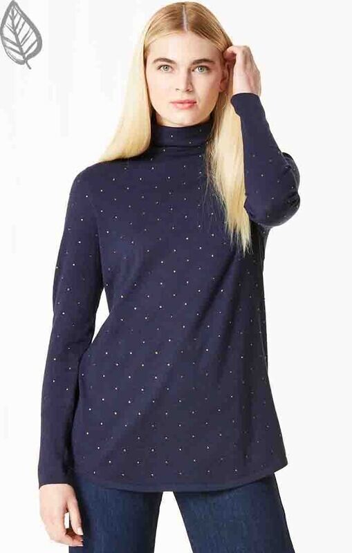 Nic + Zoe Vital Twinkle Sweater Navy