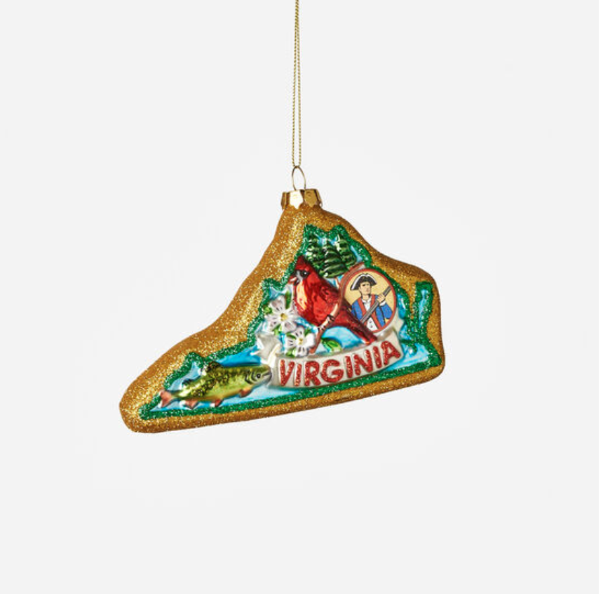 Virginia Glass Ornament