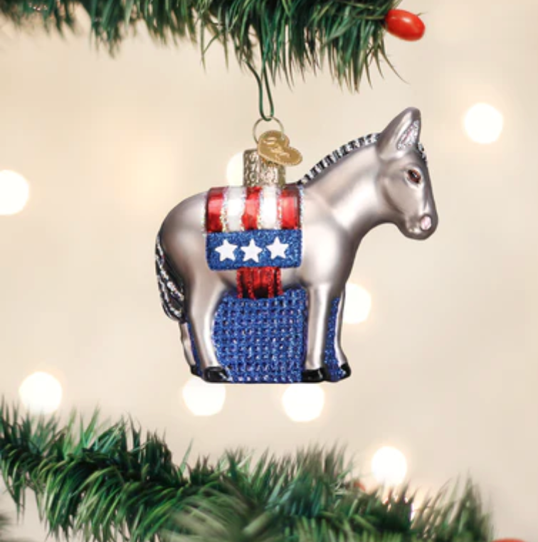 Democratic Donkey Ornament