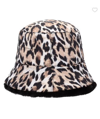 Echo Reversible Leopard/Black Bucket Hat
