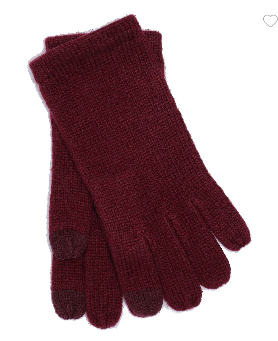 Echo Recycled Touch Glove - Burgandy