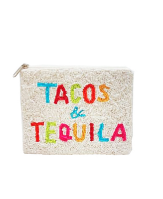 Tacos & Tequila Beaded Pouch 